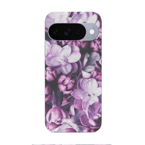 Google Pixel 10 Purple Flowers Transparent Silicone TPU Θήκη